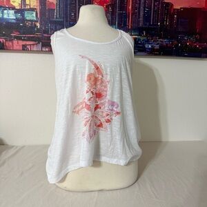 Chic White Floral Tank Top